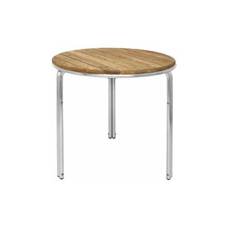 TABLE DE TERRASSE RONDE - ALUMINIUM & FRENE - Ø 600 MM UGL981 BOLERO
