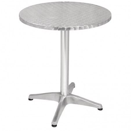 TABLE DE TERRASSE RONDE- ALUMINIUM / INOX - Ø 600 MM U425 BOLERO