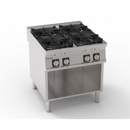 4 BRANDERS GAS OP OPEN KAST EG4SA90 TECNOINOX