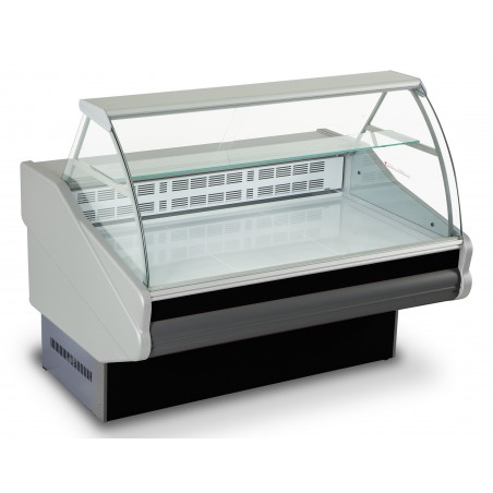 DIEPE GEKOELDE TOONBANK, NEERKLAPBARE GEBOGEN RUITEN, MET RESERVE, L 1000 MM FVMSP100 TECNODOM