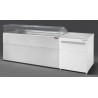 COMPTOIR VITRINE REFRIGERE VENTLE (940 MM), VITRES DROITES, L 1377 MM KPK0814VD TECNODOM