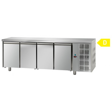 FRIGO TABLE POSITIF - 4 PORTES - PROFONDEUR 700 MM FTAB7004 TECNODOM