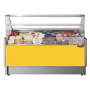 GEVENTILEERDE GEKOELDE TOONBANK (D 780 MM), RECHTE RUITEN, L 2480 MM FIGO7825VD TECNODOM