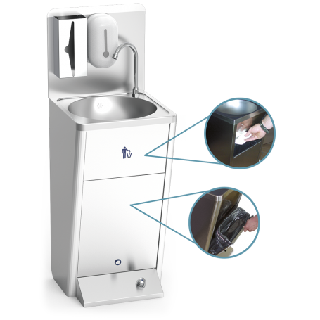 LAVE-MAIN SUR PIED - EAU CHAUDE ET FROIDE HLMP3 FRICOSMOS