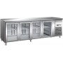 FRIGO TABLE POSITIF - 4 PORTES VITREES - PROFONDEUR 700 MM FCHP74V FORCAR
