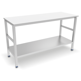 TABLE DE BOUCHERIE AVEC PLAN EN POLYETHYLENE BLANC, L 1500 MM JT1BB-15070 FRICOSMOS
