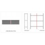 RAYONNAGE 4 NIVEAUX POUR CHAMBRE FROIDE, L 1980 x P 365 MM MODULE 15 "D+E" SOMAFRAC